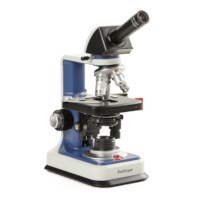 AmScope monoculaire microscoop met 4X/10X/40X/100X objectieven en geïntegreerde kruistafel