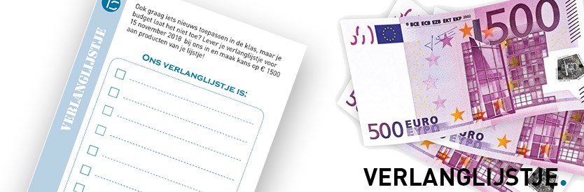 Maak kans op gratis leermiddelen t.w.v. € 1.500,-